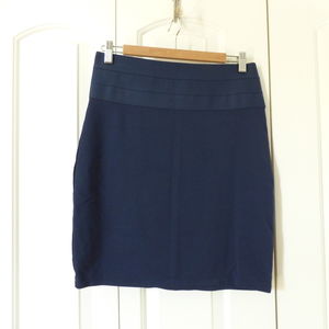 Max Studio Fitted Skirt in Navy
